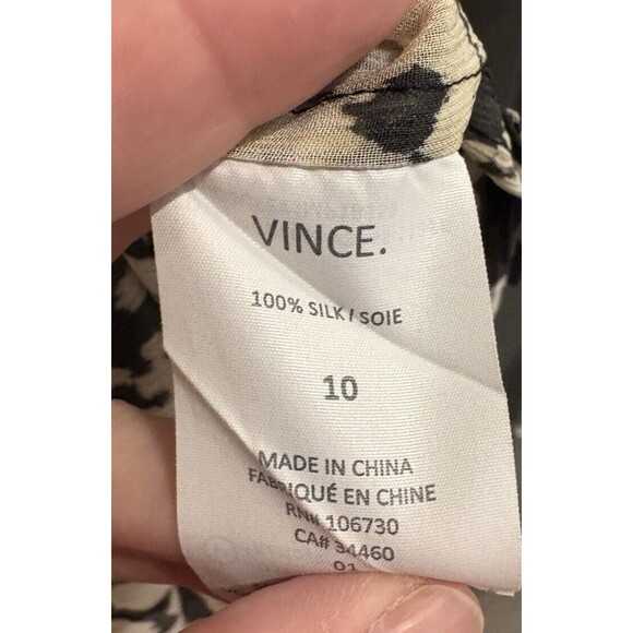 Vince Silk‎ Button Down Sheer Blouse Size 10 - Picture 4 of 4